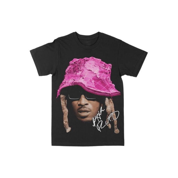 Future Big Face Pink Bucket Graphic Tee, Menswear Crew Neck Rap Streetwear T-Shirt, unisex Casual Regular Fit Cotton Tops, Good Vintage Hip-Hop Bold Retro apparel, Men Round Neck Y2K Sports Tees