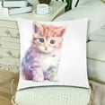 thumbnail image 3 of MKHERT Cute Kitten Cat Pillowcase Pillow Protector Cushion Cover 18x18 inch,Set of 2, 3 of 3
