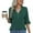 Dark Green #036, variant on 3/4 Length Sleeve Womens Tops Solid Color V Neck Spring Shirts Ladies Top Summer Shirt Casual Blouse Wine XL