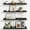 Black, variant on Floating Picture Ledge Shelves for Wall Set of 4, 48 Inch Wall Shelves with Lip Long Large Nursery Book Shelf for Toys Storage Kids Bookshelf Wall Mounted Living Room Bedroom Decor Frames