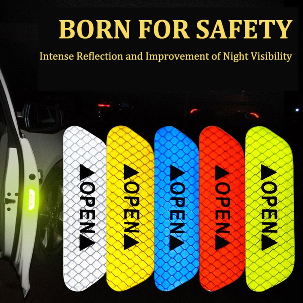 Details about   Electric Reflective Stickers Warning 4pcs/set Pro Reflector Accessories 