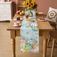thumbnail image 2 of Easter Eggs Table Runner 72 Inches, Spring Botanical Flowers Eucalyptus Leaf Wood Bed Runner Dresser Scarves Tabletop for Indoor Outdoor Parties/Ceremony/Banquet, 16" x 72", 2 of 8