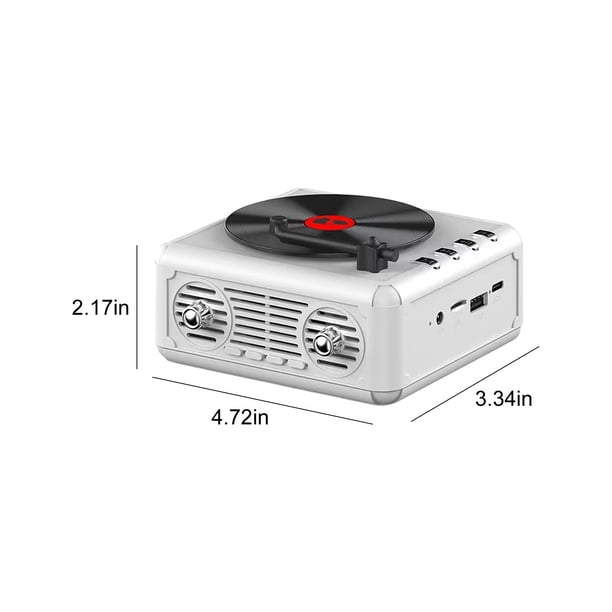 Portable Bluetooth Speaker with Subwoofer 40 mm Driver 3 W Output