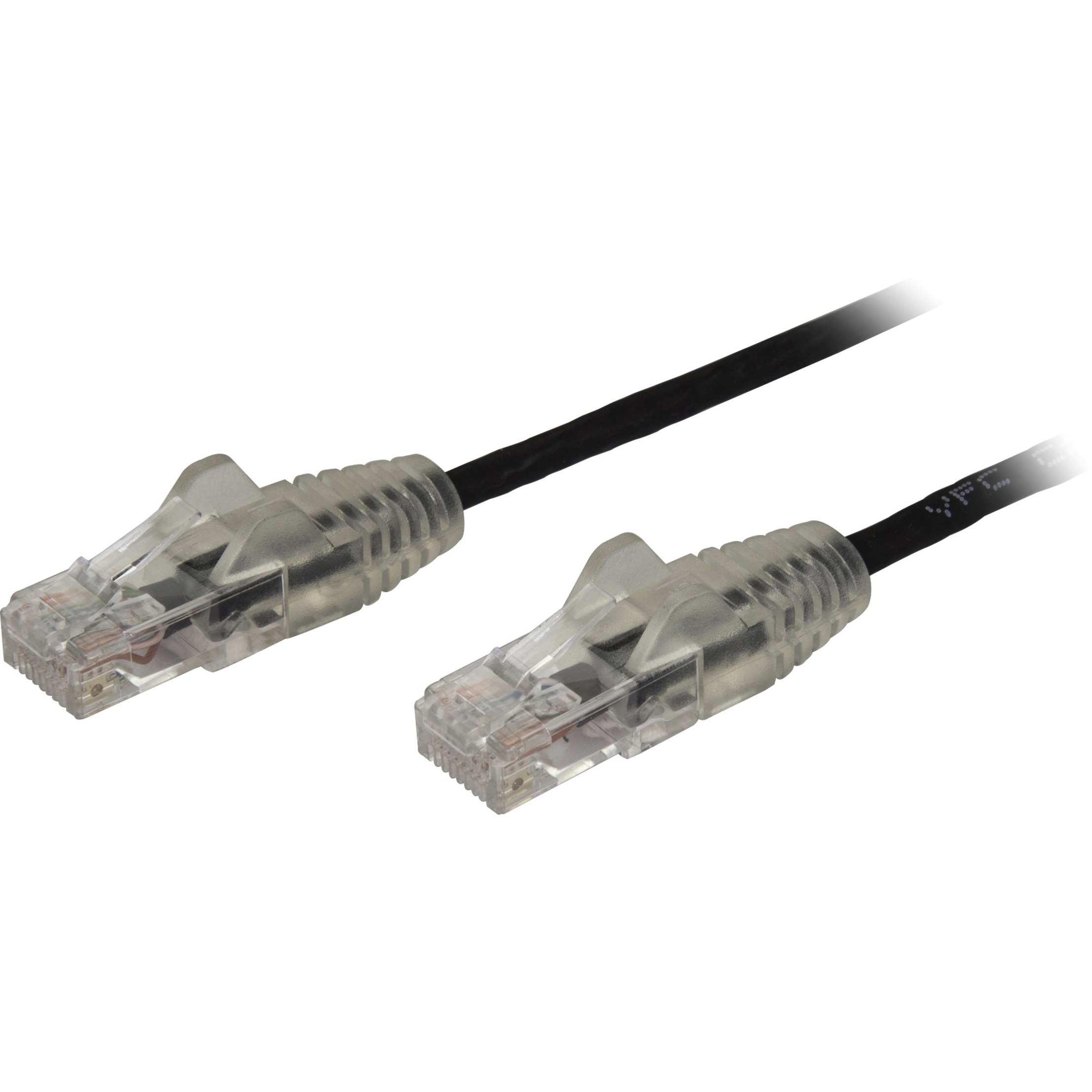 6ft CAT6 Cable, Slim CAT6 Patch Cord, Black, Snagless RJ45