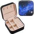 thumbnail image 2 of GZHJMY Blue Galaxy Small Jewelry Box, Portable Leather Travel Jewelry Storage Case for Rings Earrings Necklace Bracelets, 2 of 7