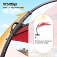 thumbnail image 5 of CLEARANCE! Outdoor Patio Umbrellas, 11FT&nbsp; Outdoor Umbrella&nbsp; Upgraded Curvy Aluminum Offset Cantilever Umbrella with 360°Rotation Deisgn for Garden Pool Backyard Market Deck, 5 of 10