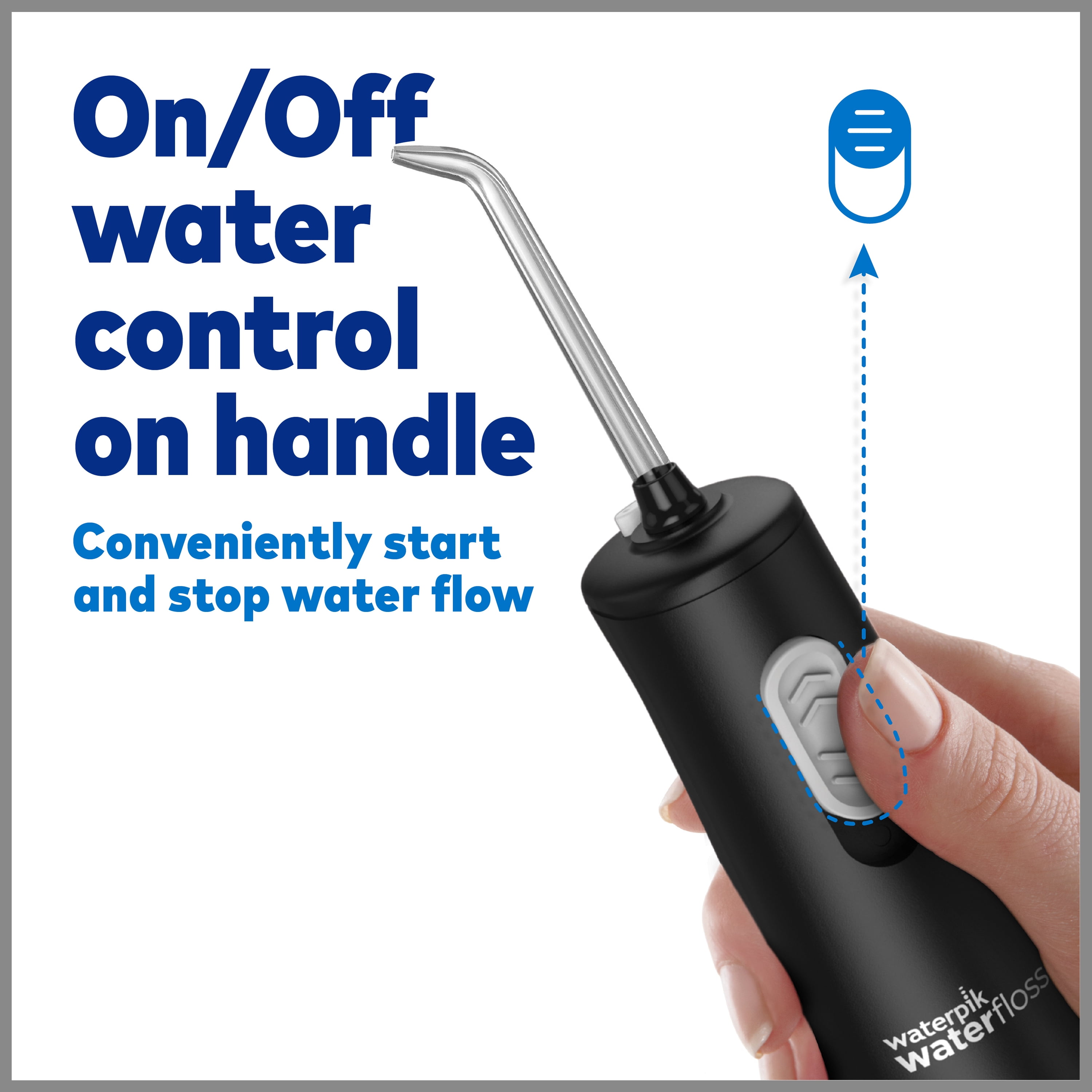 Waterpik Cordless Express Portable Water Flosser with 2 Settings, 2 Tips, ADA Accepted, Black (Packaging May Vary)