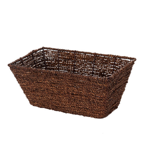Mainstays Small Dark Seagrass Basket, Brown