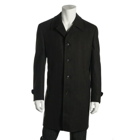 Dark Brown Herringbone Top Coat $695