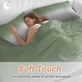 thumbnail image 5 of Sage Green Grey Ombre Duvet Cover Set, Modern Ombre Abstract Art Soft Duvet Cover California King Bedding Set 4 Pieces, 1 Quiltcover and 2 Pillowcases with Zipper, 1 Bed Sheet for All Seasons, 5 of 9