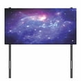 thumbnail image 3 of Outer Space Headboard, Nebula Gas Cloud Dust Spiral Expanse Planet Galaxy System Milky Way Inspired, Upholstered Decorative Metal Bed Headboard with Memory Foam, Twin Size, Navy Purple, by Ambesonne, 3 of 4