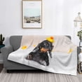 thumbnail image 2 of Balery Dachshund Sitting in Bathtub Manta de Franela con Dibujo, Lujo Ultra Suave y Cálido, Antipelusa y Resistente a las Arrugas para Cama, Sofá, Camping -50"x40", 2 of 6