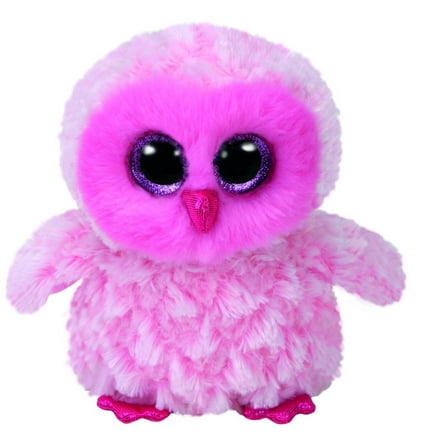 TY Beanie Boos - Twiggy the Pink Owl (Glitter Eyes) Small 6" Plush