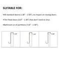 thumbnail image 3 of Heavy Duty White Silver Over The Door Hanger Hanging Rack 5 Hooks Organizer, 3 of 3