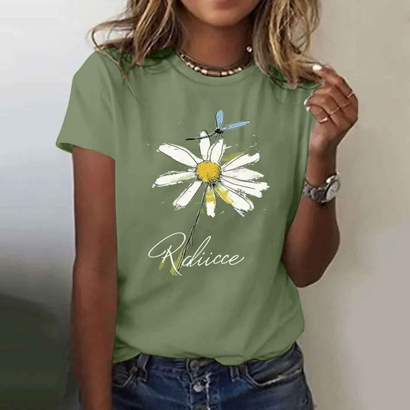 Women's Short Sleeve Shirt Cotton T Shirts TShirts Graphic Summer Oversized Tshirts for Women Cheap My Reorder List