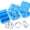 Blue, variant on Silicone Ice Cube Trays Square Sphere Diamond Shape 3 Pack, White