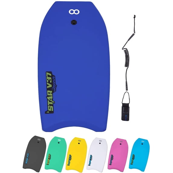 WOOWAVE Premium IXPE Bodyboard 33/37/42-inch with Wrist Leash