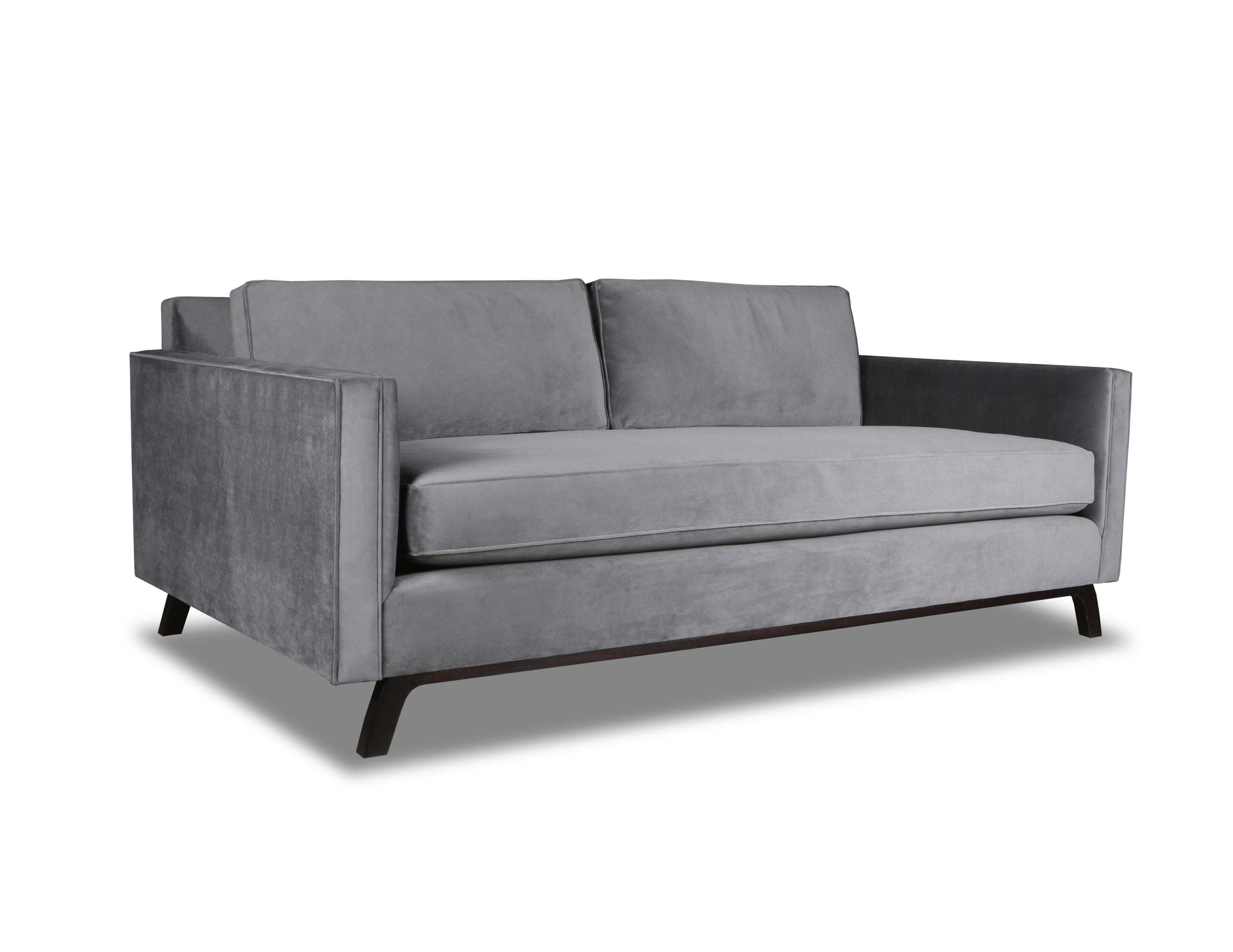 Plush Deep Bruce Velvet Sofa Smoke Com