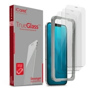 iCarez Tempered Glass Screen Protector for iPhone 12 /iPhone 12 Pro 6.1-Inches [Tray Installation] Case Friendly Easy Apply [ 3-Pack 0.33MM 9H 2.5D Clear ]