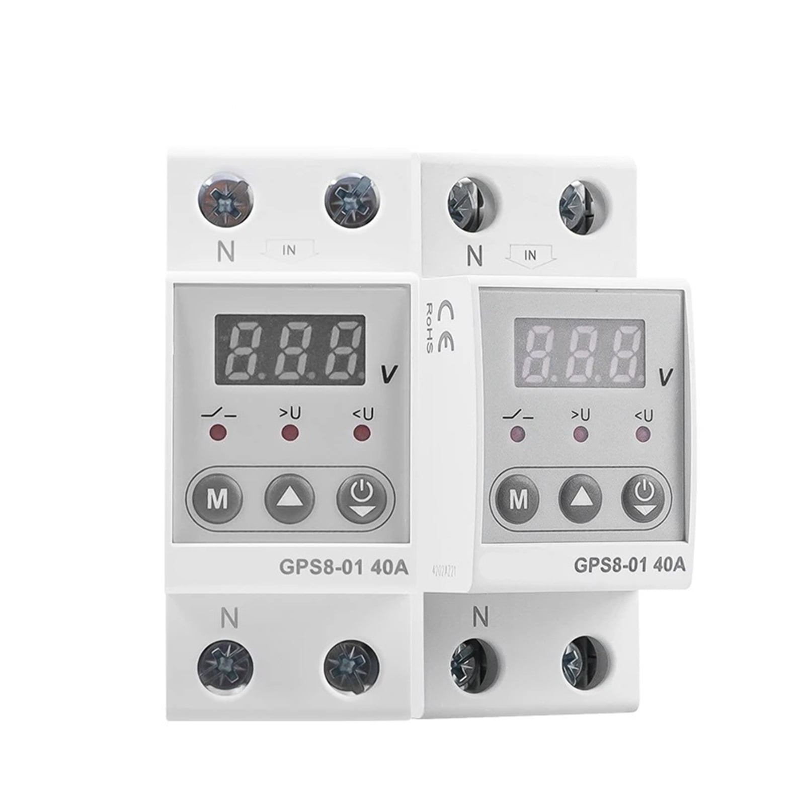 EJYWPSWD GPS8 Din Rail over Current Protector over Voltage under Voltage Protective Device 40A 63A 80A 220VAC