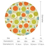 Odenmar 70 Inch Round Tablecloth, Colorful Boho Floral Table Cover ...
