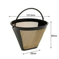 thumbnail image 4 of 1 Pack Reusable coffee filters for cuisinart and ninja coffee filter Gold Stainless Steel Mesh No.4 Permanent coffee filter replacement for DCC-3200P1 SS-15P1 Ninja CFP301 CFP201, 4 of 7
