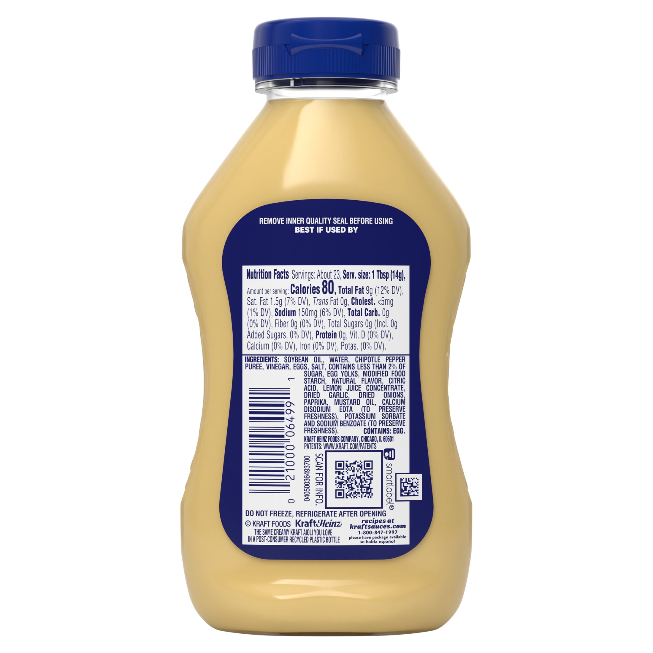 Kraft Chipotle Aioli, 12 fl oz Bottle
