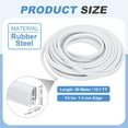 thumbnail image 2 of Uxcell Rubber Edge Trim Guard 19.7 ft x 0.39 inch x 0.28 inch U Channel Edge Protector Seal Strip with Metal Clip White, 2 of 6