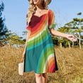 thumbnail image 4 of Vestido de manga corta Hymors, vestido de verano para mujer, vestido de fiesta de diseñador de lujo para mujer, 4 of 7