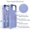 thumbnail image 6 of Liquid Silicone Case for iPhone 12 Pro, [Camera Protection] [Anti Fingerprint] [Wireless Charging] 4 Layer Phone Case Protective Cover, Built-in Microfiber Case Cover, 6.1", Purple, 6 of 14