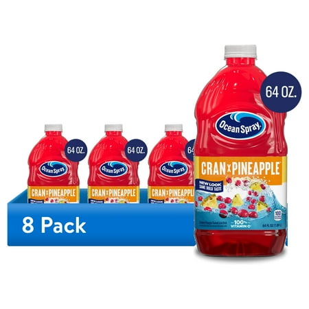 (8 pack) Ocean Spray® Cran-Pineapple™ Cranberry Pineapple Juice Drink, 64 fl oz Bottle
