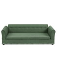 thumbnail image 5 of 55" Large Elevated Dog Couch with Armrests and Tufted Backrest, Dog Sofa for Small/Medium/ Large Dogs, Upholstered Loveseat Pet Bed with Nailhead Trim, 5 of 9