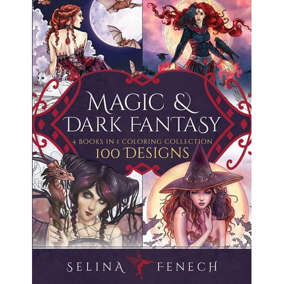 Magic and Dark Fantasy Coloring Collection: 100 Designs, (Paperback)
