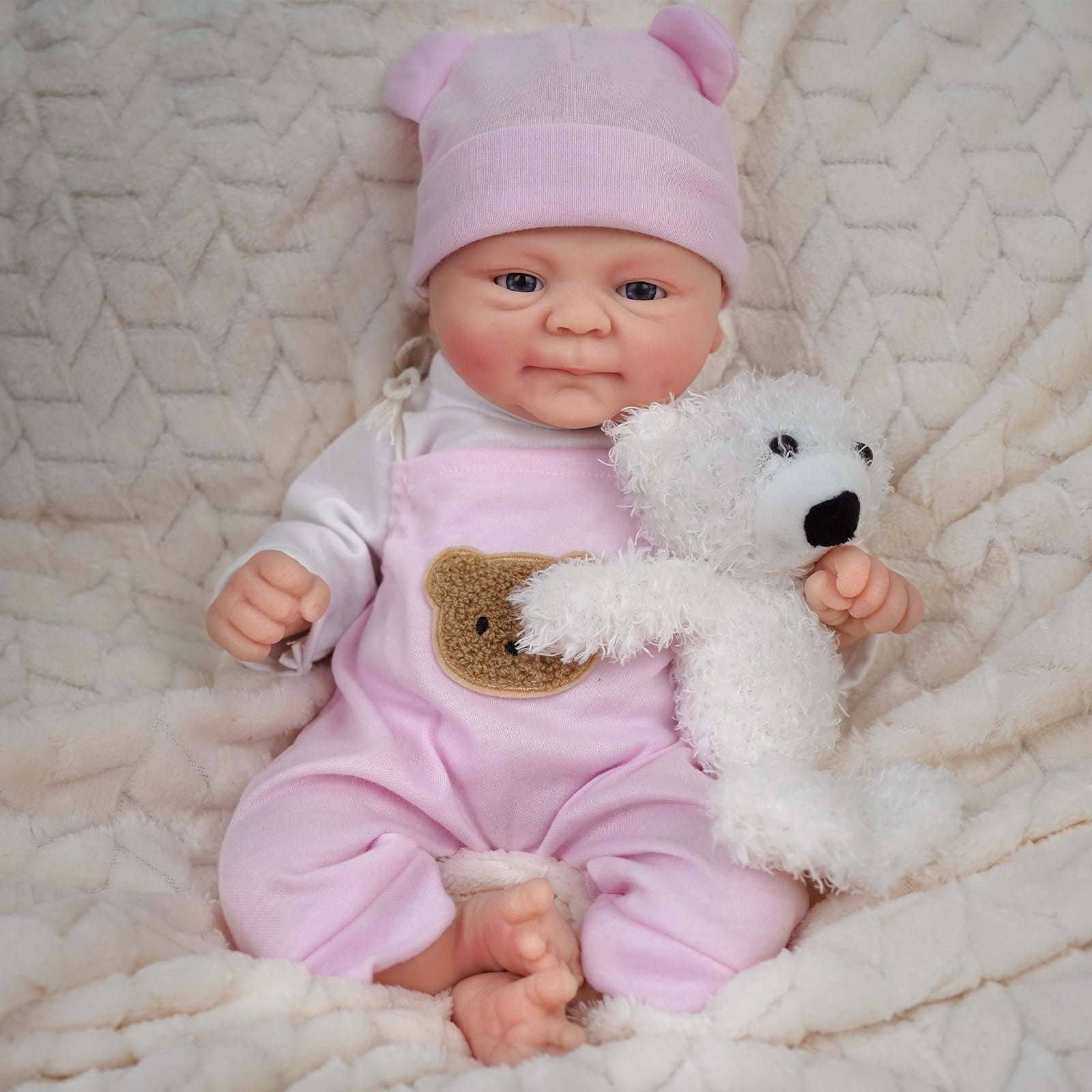 Coco - 14 Inch Ultra-Realistic Reborn Baby Doll with Open Eyes & Pink Dress | Perfect Gift for Collectors & Kids 3+