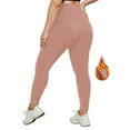 thumbnail image 5 of Dwellite Plus Size Leggings for Women High Waist Tummy Control Leggings Compression Workout Running Pants Pink XL, 5 of 5