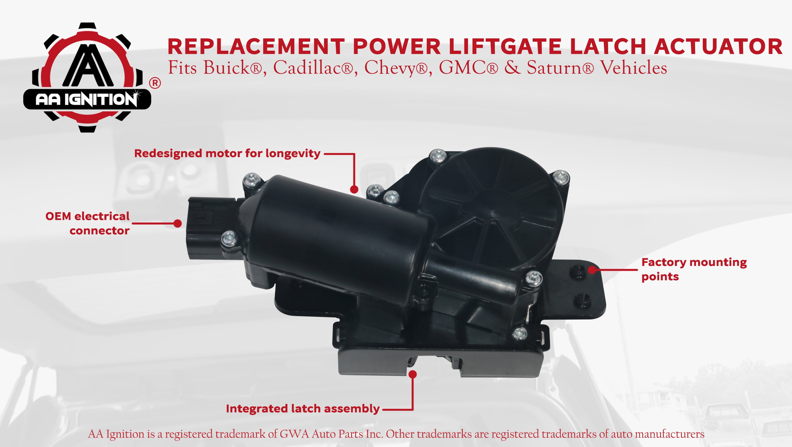 20072014 Chevrolet Tahoe Power Liftgate Latch Lock Actuator Replaces