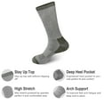 thumbnail image 2 of Men's Heavy Cushion Wool Blend Hiking Outdoor Crew Socks with Moisture Wicking, 2 of 7