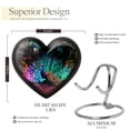thumbnail image 2 of Rainbow Peacock Urn - Heart Shaped Cremation Urn Human Ashes - Urns For Men Ashes Adult Male - Large Urn For Human Ashes Adult - Burial Urns For Adult Human Ashes - Human Remains Urns (Size -8inch), 2 of 5