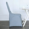 thumbnail image 5 of BalsaCircle 10 Dusty Blue Solid Polyester Banquet Chair Covers Slipcovers Linens, 5 of 8