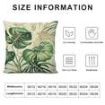 thumbnail image 5 of SHERONV Summer Tropical Green Leaves Pillow Covers   Palm Leaf Decorative Outdoor Throw Pillow Cases Standard Size Green Gold Pillowcases Cushion Cover for Sofa Couch Bed 24x24in, 5 of 5