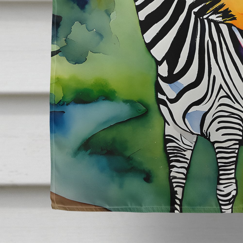 Zebra House Flag 28 in x 40 in