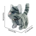 thumbnail image 3 of SLYNSHome Interactive Plush Cat Toys,Electronic Robot Cats Pet Walking, Barking, Tail Wagging, Stretching Companion Animal Dolls,Birthday Gifts - Gray, 3 of 6