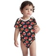 thumbnail image 2 of Yiaed Red Rose Flower Print Infant Climbing Short Sleeve Onesie One-Piece Baby Bodysuit Clothes 0-12 Months -6 Months, 2 of 6