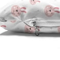 thumbnail image 4 of Easter Bunny Pet Bed, Bunny Doodle Repetitive Pattern Pastel Tones on Plain Background, Chew Resistant Pad for Dogs and Cats Cushion with Removable Cover, 24" x 39", Rose Pale Grey, by Ambesonne, 4 of 4