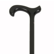 PCP Wood Cane with Derby Handle, Black Beechwood, Large Grip