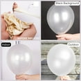 thumbnail image 2 of Pearl White Balloons 50 pcs 12 Inch White Latex Helium Balloons for Wedding Bridal Graduation Engagement Baby Shower Gender Reveal Anniversary Birthday Party Decorations White-Z30, 2 of 12