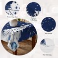 thumbnail image 5 of Navy Blue Christmas Table Cloth Waterproof Tablecloths, Xmas Tree Snowflake Winter Tablecloth Dining Table Cover for Kitchen Party Tabletop Outdoor, Square Tablecloth 60x60 Inch, 5 of 9