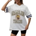 thumbnail image 2 of Women's Gameday Couture White Grambling Tigers Iconic Oversized Fashion Jersey, 2 of 5
