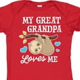 thumbnail image 4 of Inktastic My Great Grandpa Loves Me with Sloth and Hearts Boys or Girls Baby Bodysuit, 4 of 5