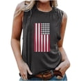 thumbnail image 2 of Wycnly Tank Top for Women Summer Tops for Women Loose Independency Day Patriotic 4th of July Tops Casual Striped Print Sleeveless Tees Ladies Sleeveless Shirt, 2 of 4